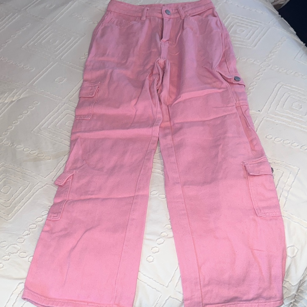 SHEIN Kids Pink Cargo Pants